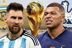 Messi và Mbappe quyết đấu ở chung kết. (Nguồn: The Sun)