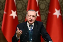 Tổng thống Thổ Nhĩ Kỳ Recep Tayyip Erdogan. (Nguồn: THX/TTXVN)