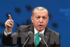 Tổng thống Thổ Nhĩ Kỳ Recep Tayyip Erdogan. (Nguồn: AFP/TTXVN)