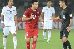 U23 Thái Lan (áo đỏ) coi như đã vào bán kết.