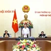 Họp Ủy ban Thường vụ Quốc hội: Tránh làm doanh nghiệp mất thêm chi phí tuân thủ 2 Sáng 10/3, tại Nhà Quốc hội, Chủ tịch Quốc hội Trần Thanh Mẫn phát biểu khai mạc Phiên họp thứ 43 của Ủy ban Thường vụ Quốc hội. (Ảnh: Doãn Tấn/TTXVN)