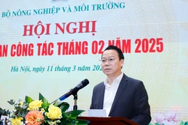 Bộ trưởng Bộ Nông nghiệp và Môi trường Đỗ Đức phát biểu tại Hội nghị giao ban công tác tháng 2 và triển khai thực hiện các nhiệm vụ quan trọng trong năm 2025.