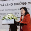 Làm thế nào để nạp vitamin D trong những ngày không có nắng? 2 Phó giáo sư Nguyễn Thị Xuyên - Chủ tịch Hội Y học các nước Đông Nam Á, Chủ tịch Tổng hội Y học Việt Nam. (Ảnh: PV/Vietnam+)
