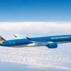 Máy bay của Hãng hàng không Vietnam Airlines dùng để mở đường bay thẳng đến Philippines. (Ảnh: PV/Vietnam+)