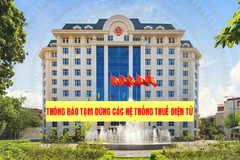 Cục Thuế thông tin vừa ban hành Thông báo số 41/TB-CT về việc tạm dừng một số hệ thống thuế điện tử. (Ảnh: Vietnam+)