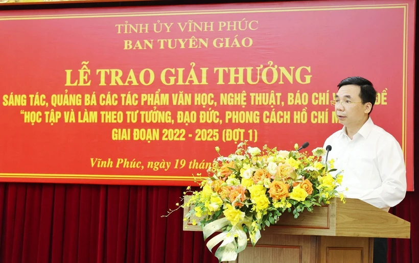 Ông Bùi Huy Vĩnh, Trưởng Ban Tuyên giáo Tỉnh ủy Vĩnh Phúc. (Ảnh: Nguyễn Thảo/TTXVN)