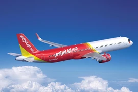 Tàu bay Airbus A321XLR của hãng hàng không Vietjet. (Ảnh: CTV/Vietnam+)