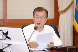 Tổng thống Hàn Quốc Moon Jae-in. (Ảnh: Yonhap/TTXVN)