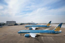 Máy bay của hãng hàng không Vietnam Airlines. (Ảnh: CTV/Vietnam+)