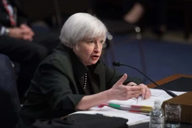 Chủ tịch Fed Janet Yellen trong phiên điều trần tại Ủy ban Kinh tế chung ở thủ đô Washington, DC ngày 3/12. (Nguồn: AFP/TTXVN)