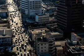 Một con đường ở trung tâm thủ đô Harare. (Nguồn: Getty)