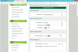 Chụp màn hình chuyển tiền giao dịch nhanh từ Vietcombank đế số thẻ ngân hàng bất kỳ qua hệ thống NAPAS