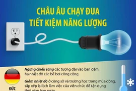 [Infographics] Các nước châu Âu chạy đua tiết kiệm năng lượng