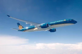 Dòng máy bay Airbus A350 thân rộng hiện đại đang được Vietnam Airlines khai thác. (Ảnh: PV/Vietnam+)