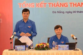 Lãnh đạo Trung ương Đoàn Thanh niên Cộng sản Hồ Chí Minh chủ trì Hội nghị. (Ảnh: Văn Dũng/TTXVN)