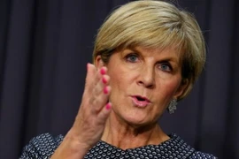 Ngoại trưởng Australia Julie Bishop. (Nguồn: ALEX ELLINGHAUSEN)