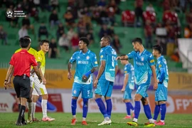 "Cựu vương" SHB Đà Nẵng tiếp tục "chật vật" ở mùa giải V-League năm nay. (Ảnh: SHB Đà Nẵng)